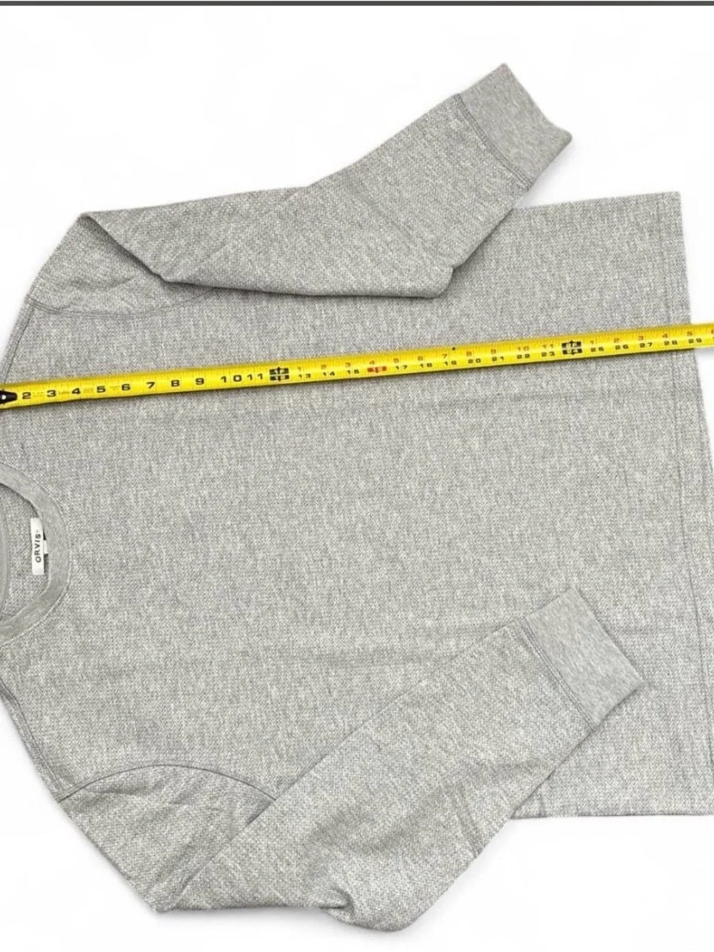 Orvis Men’s Heather Gray Long-Sleeve Crew Thermal Top - Picture 2 of 6